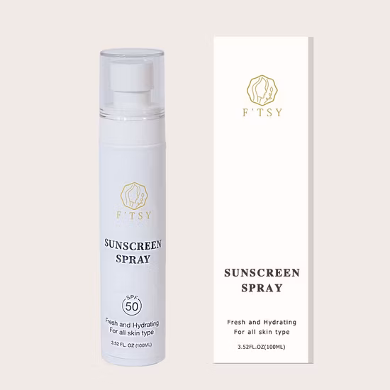 Lozione solare sbiancante per il viso con etichetta privata Spray solare protettivo per protezione solare