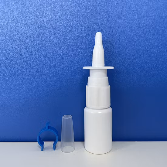 Pompa spray nasale 18/415 con 10 ml 15 ml 20 ml in plastica HDPE, bottiglia in PET